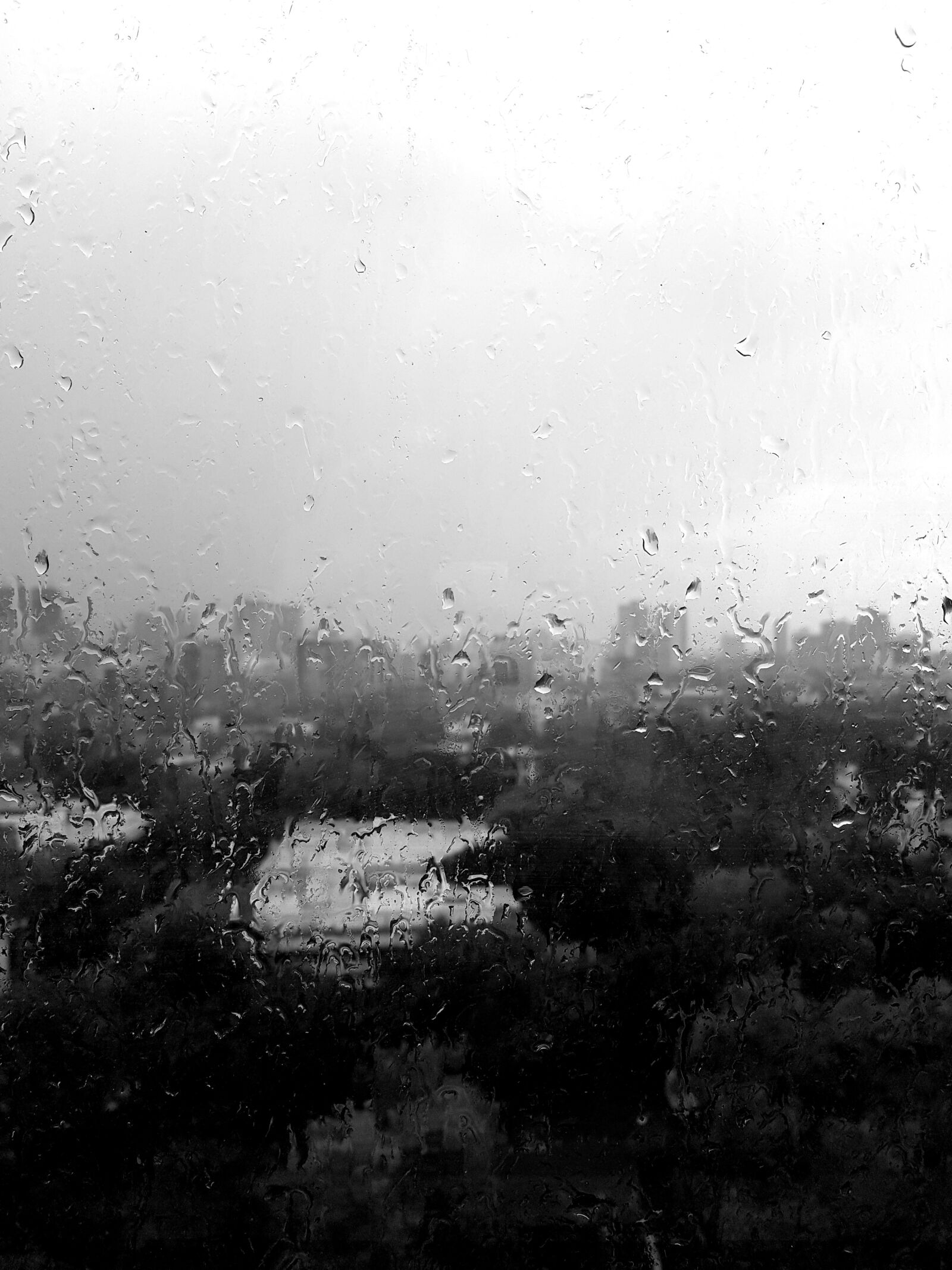 Samsung Galaxy S8 sample photo. Rain, window, b w photography