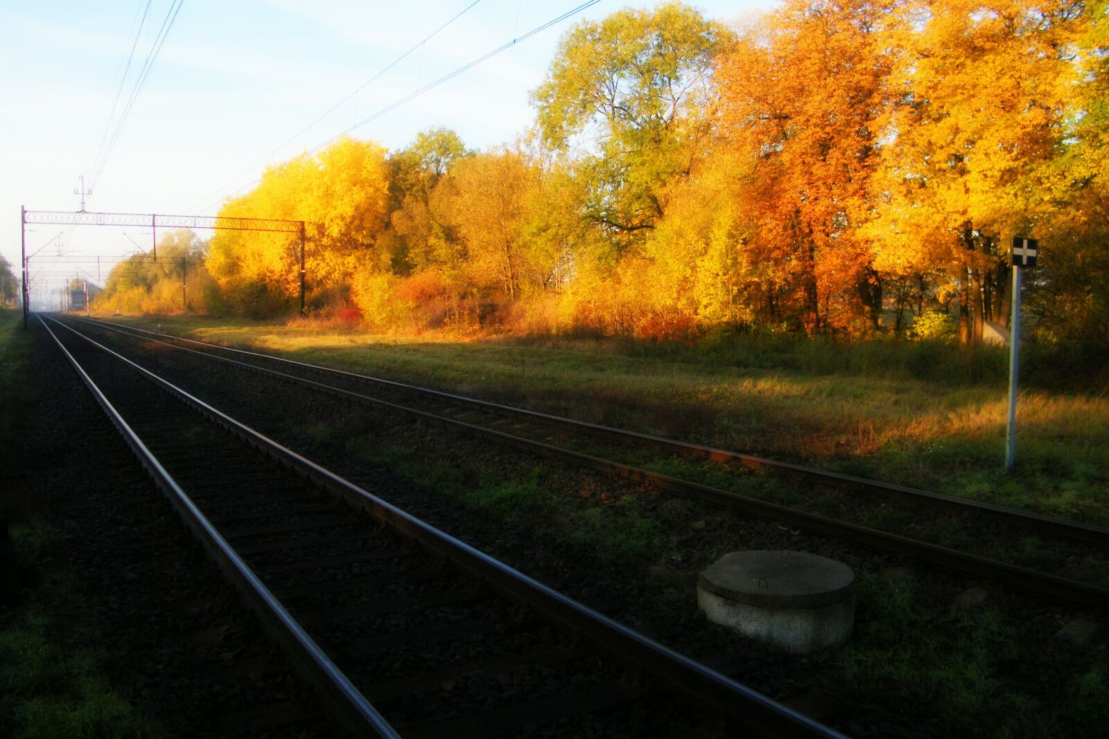 Fujifilm FinePix S2000HD sample photo. Railroad, autumn, railway photography