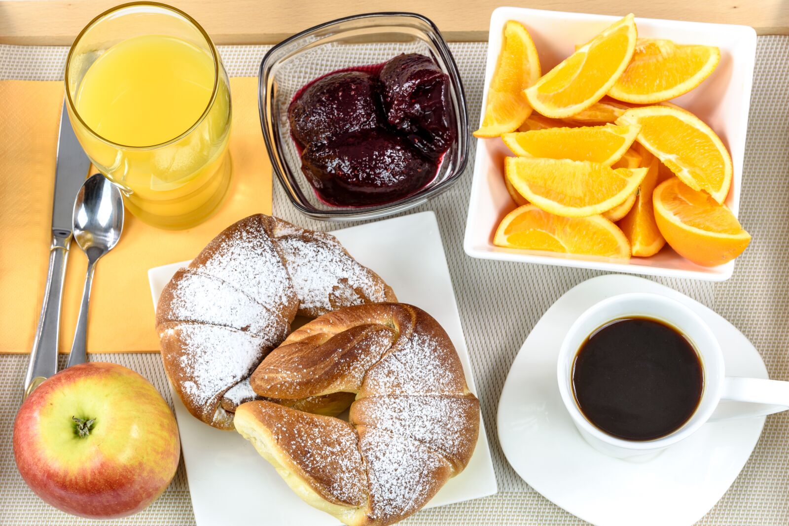 Nikon D750 sample photo. Breakfast hotel, continental, tray photography