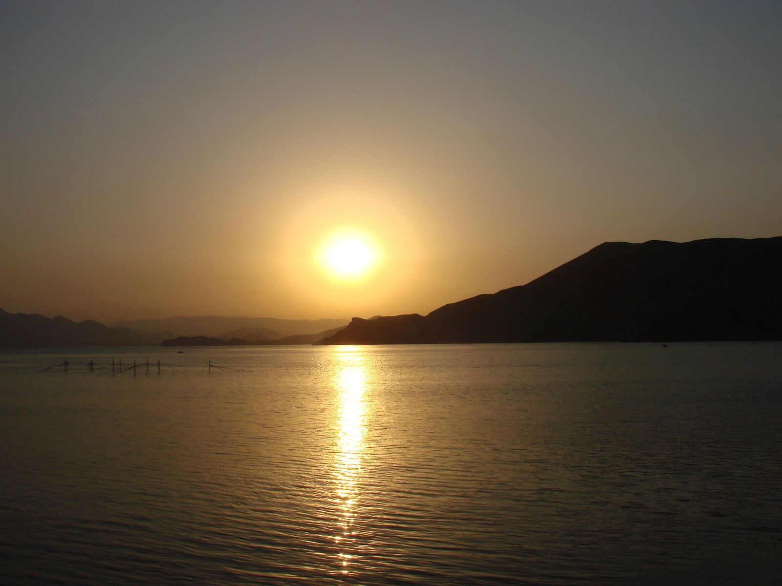 Sony DSC-H5 sample photo. Sunset, sea, evening photography