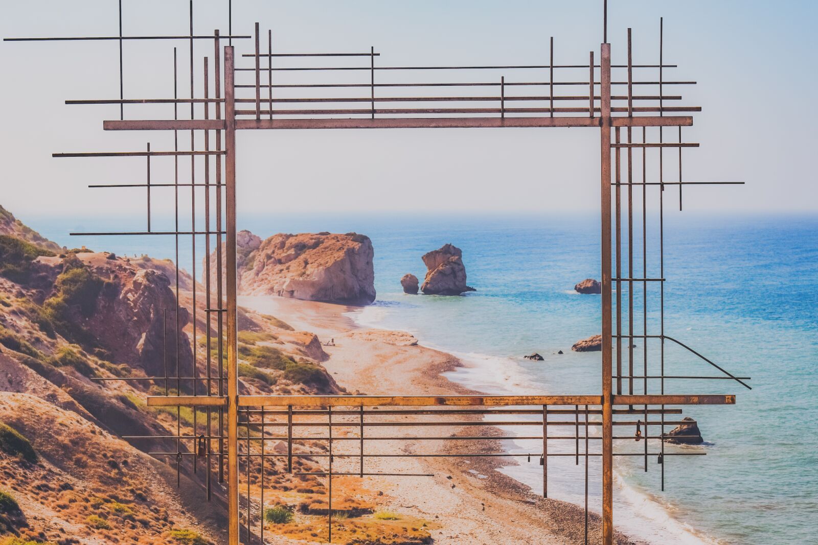 Nikon D3300 sample photo. Landscape, frame, metallic photography