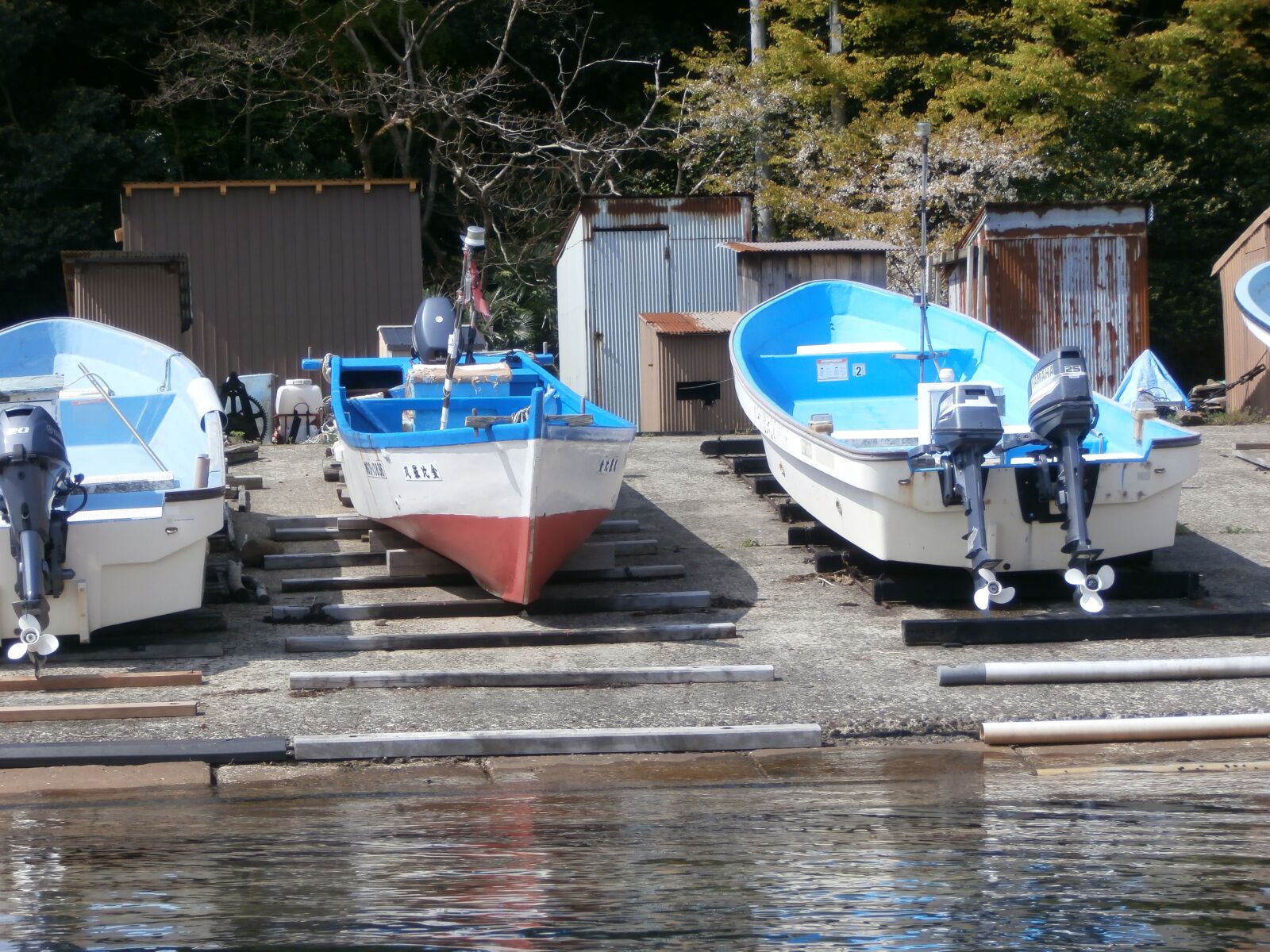 Olympus VR350,D755 sample photo. Fishing, boats, water photography