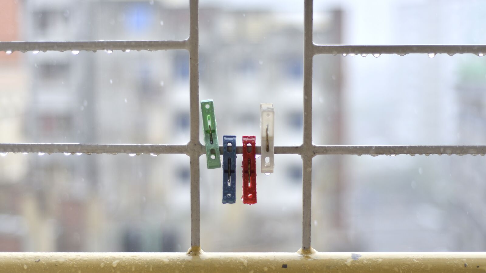 Nikon D610 sample photo. Clip, rainy day, line photography
