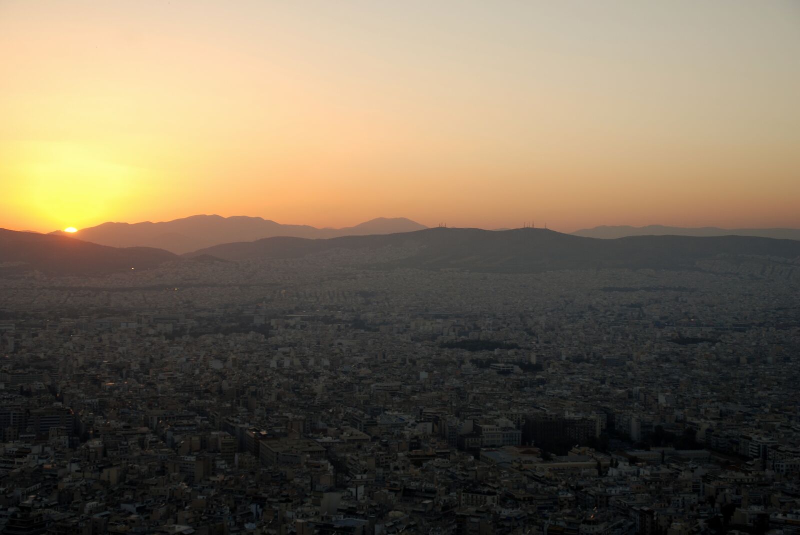Nikon D80 sample photo. Sunset, athens, greece photography