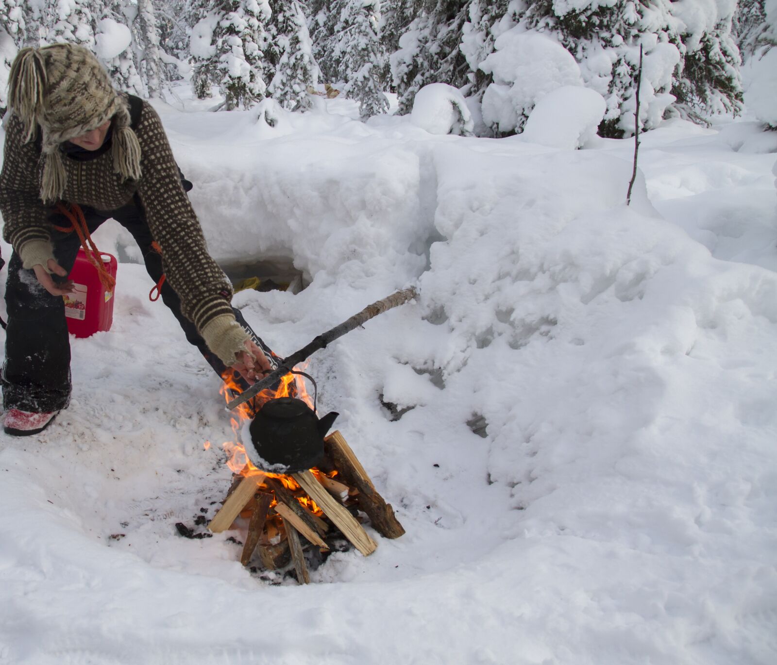Canon EOS 7D sample photo. Winter, fire, campfire photography