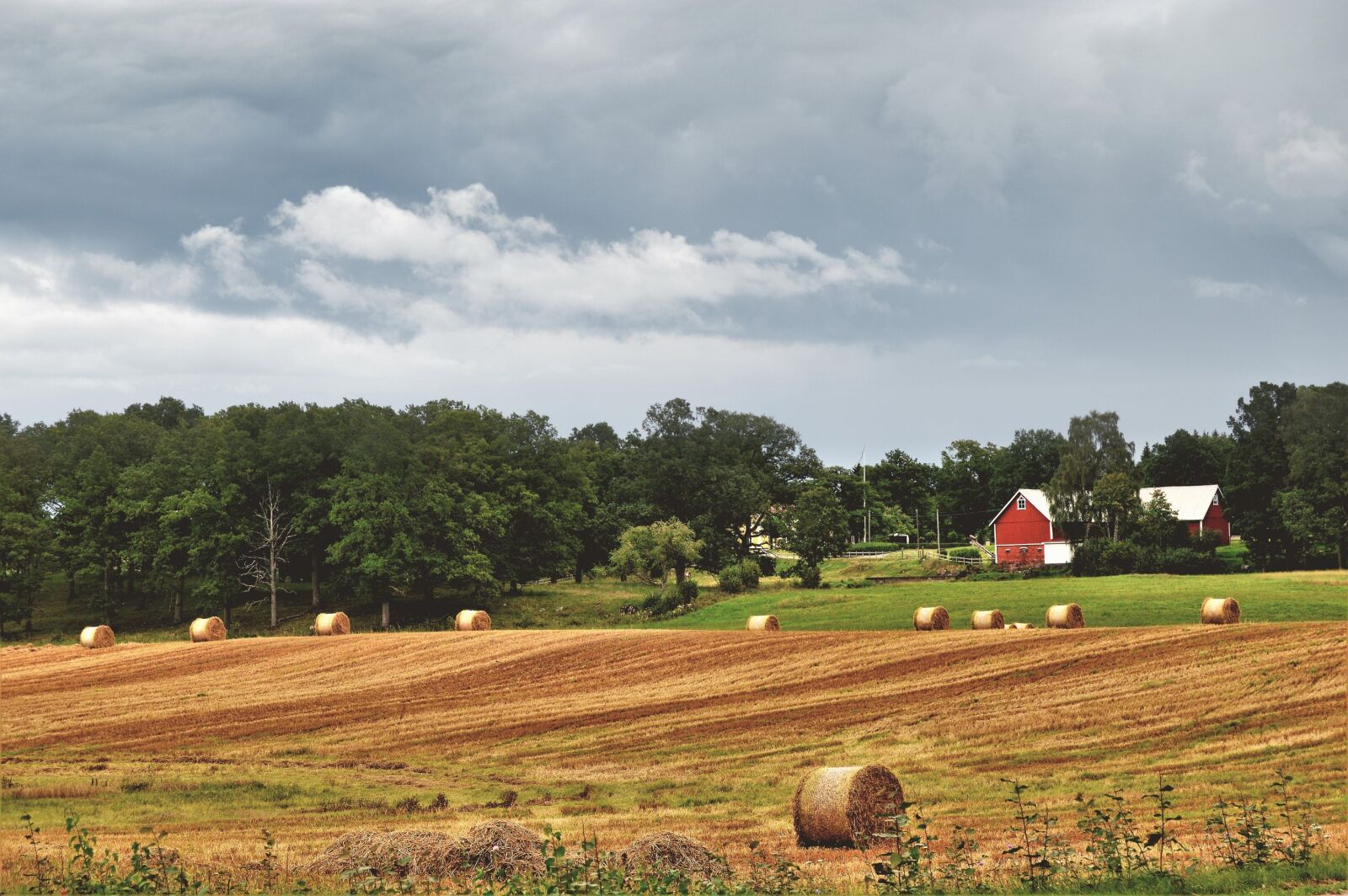 Nikon D3200 + Nikon AF-S DX Nikkor 18-55mm F3.5-5.6G II sample photo. Agriculture, clouds, country, countryside photography
