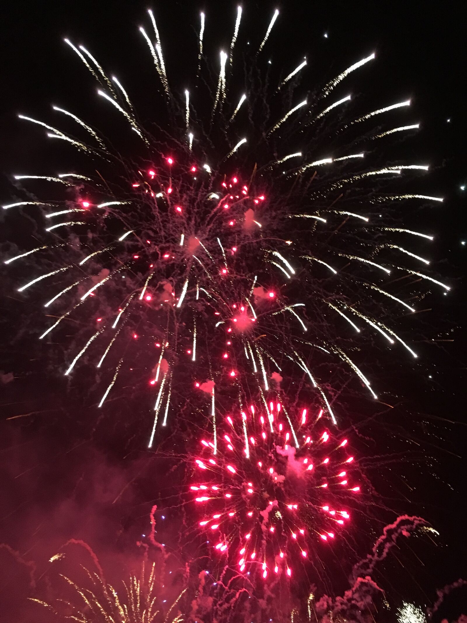 Apple iPhone 6s sample photo. Firework, fireworks, pink, red photography