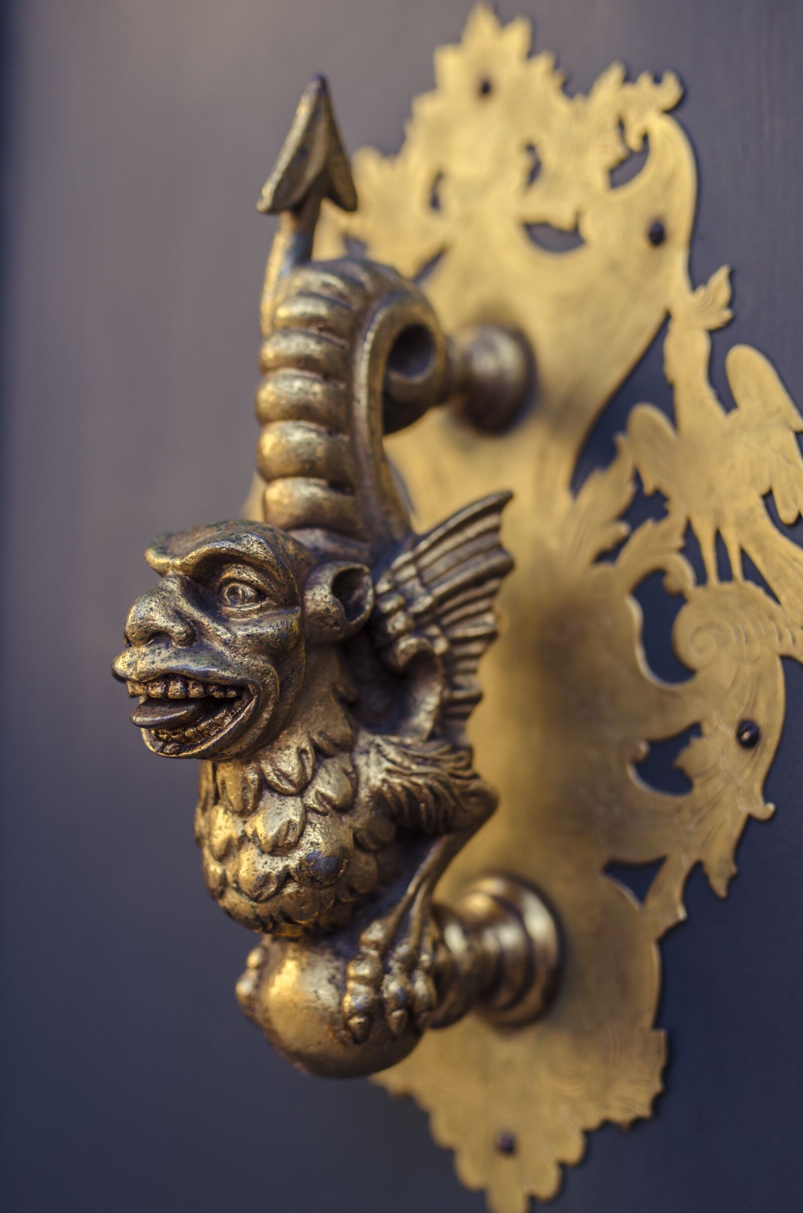 Nikon D5100 sample photo. Door knob, brass, front photography