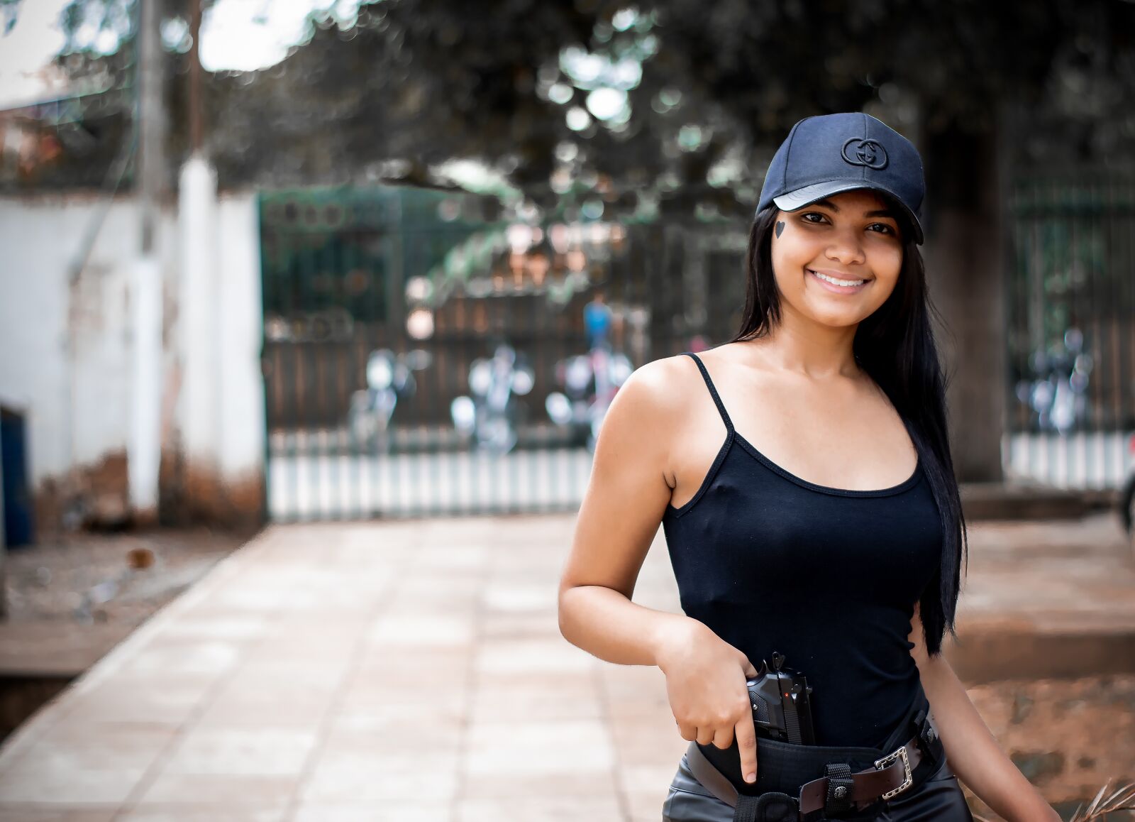 Nikon D5300 sample photo. Police officer, gun, uniform photography