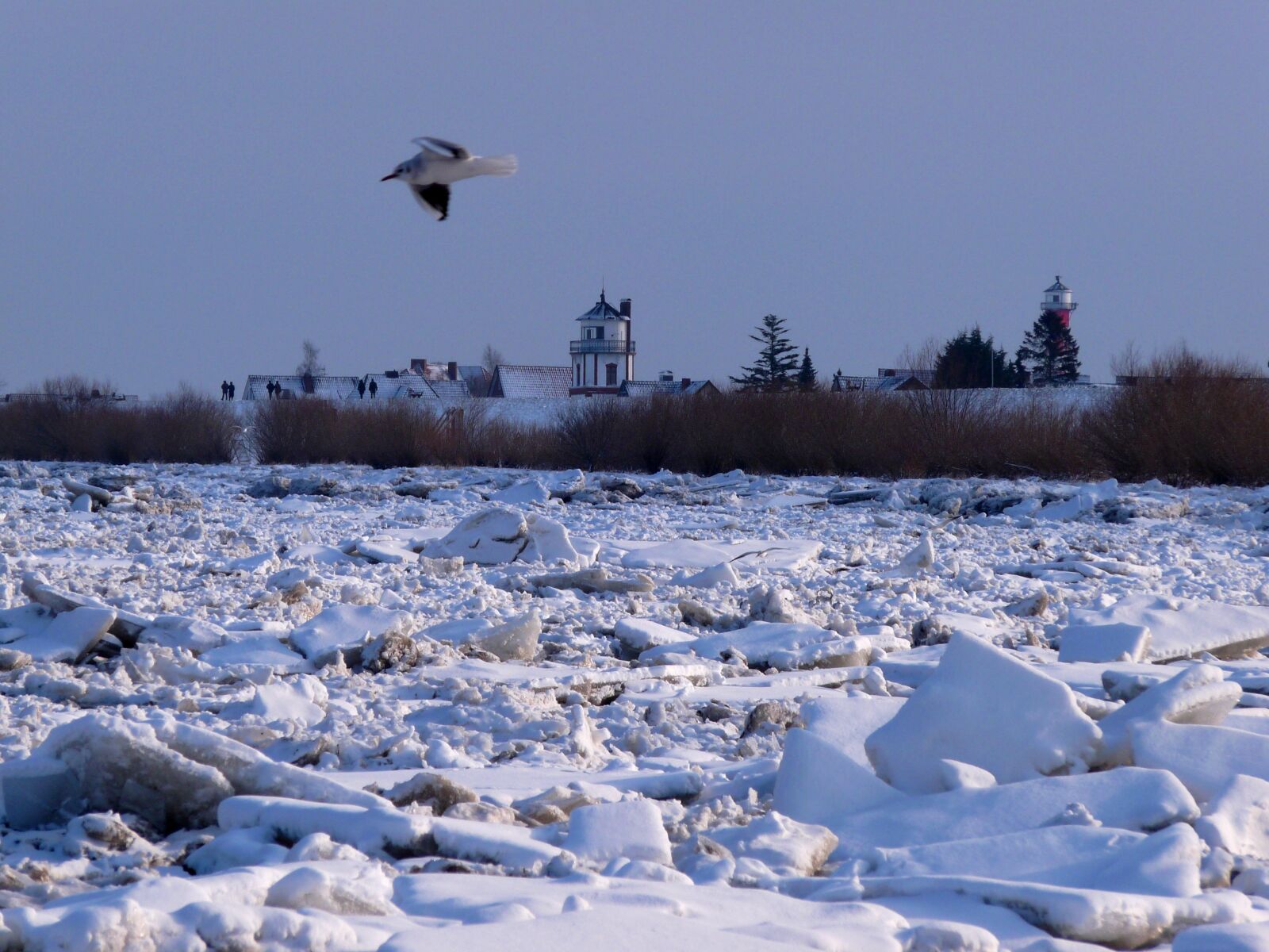 Panasonic Lumix DMC-FZ28 sample photo. Elbe, lühe, ice photography
