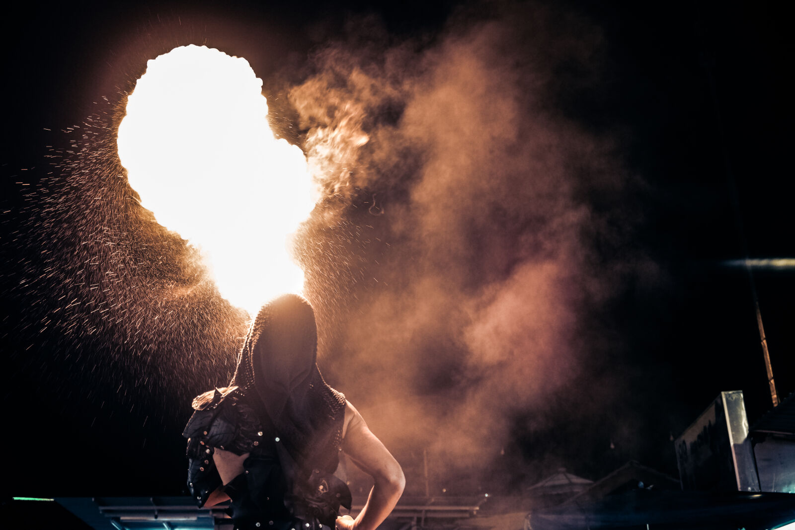 Samsung NX1 sample photo. Explosion, fire, smoke, dance photography
