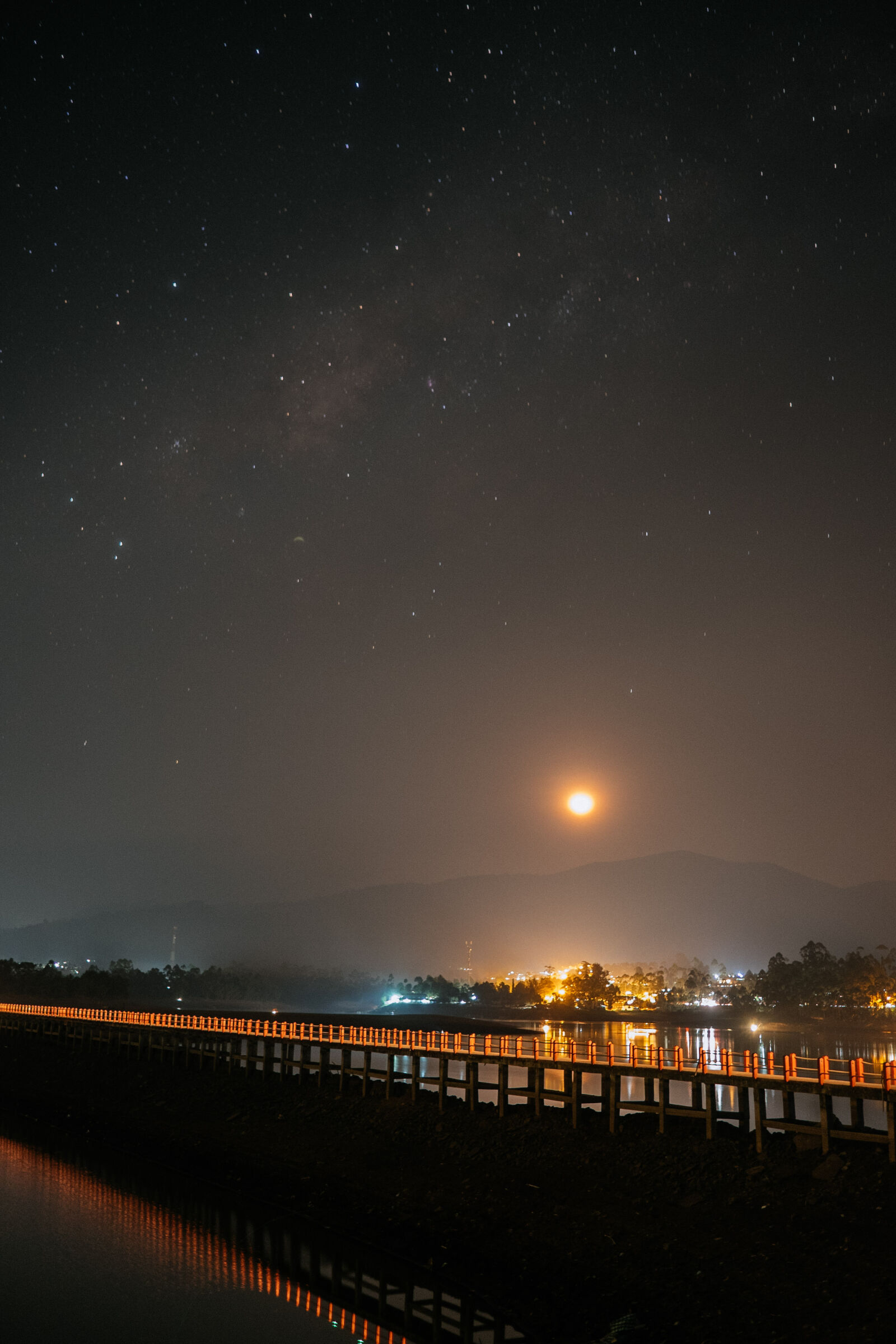 Fujifilm XF 23mm F1.4 R sample photo. Bridge, dam, lights, long photography