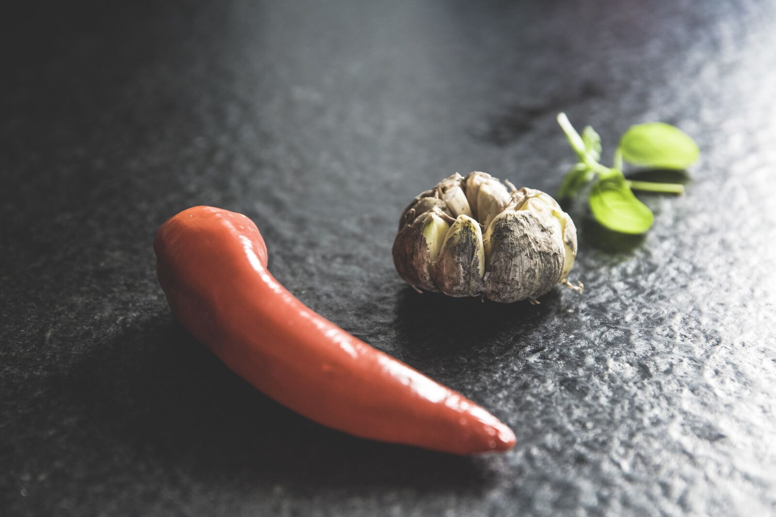 Canon EF 24-70mm F2.8L II USM sample photo. Vegetables, garlic, basil photography