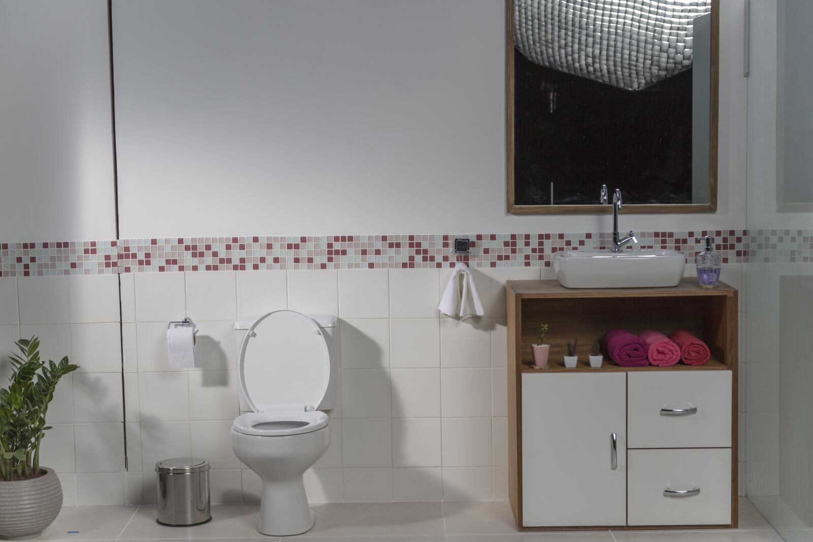 Canon EF 24-105mm F4L IS USM sample photo. Bathroom, vase, mirror photography