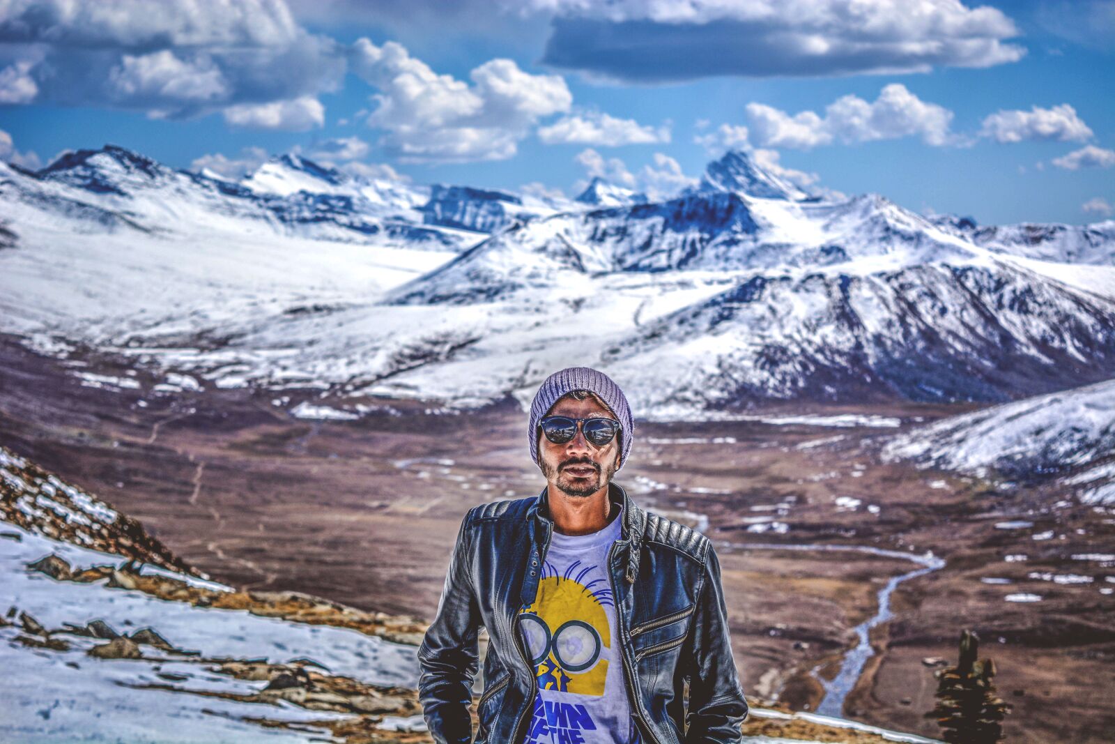 Nikon D5200 sample photo. Beanie, fashion, leather jacket photography