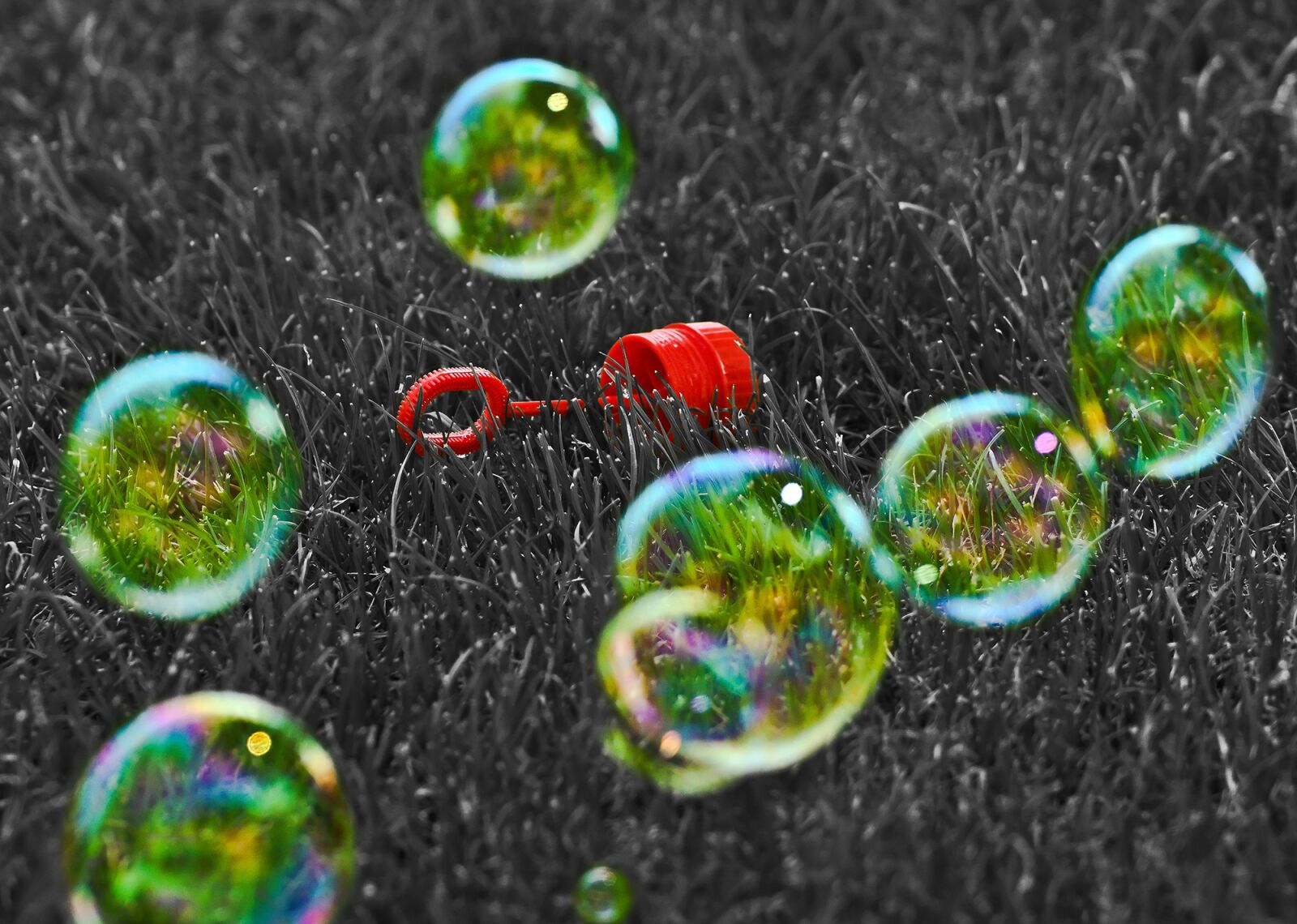 Sony SLT-A77 sample photo. Soap bubbles, color key photography