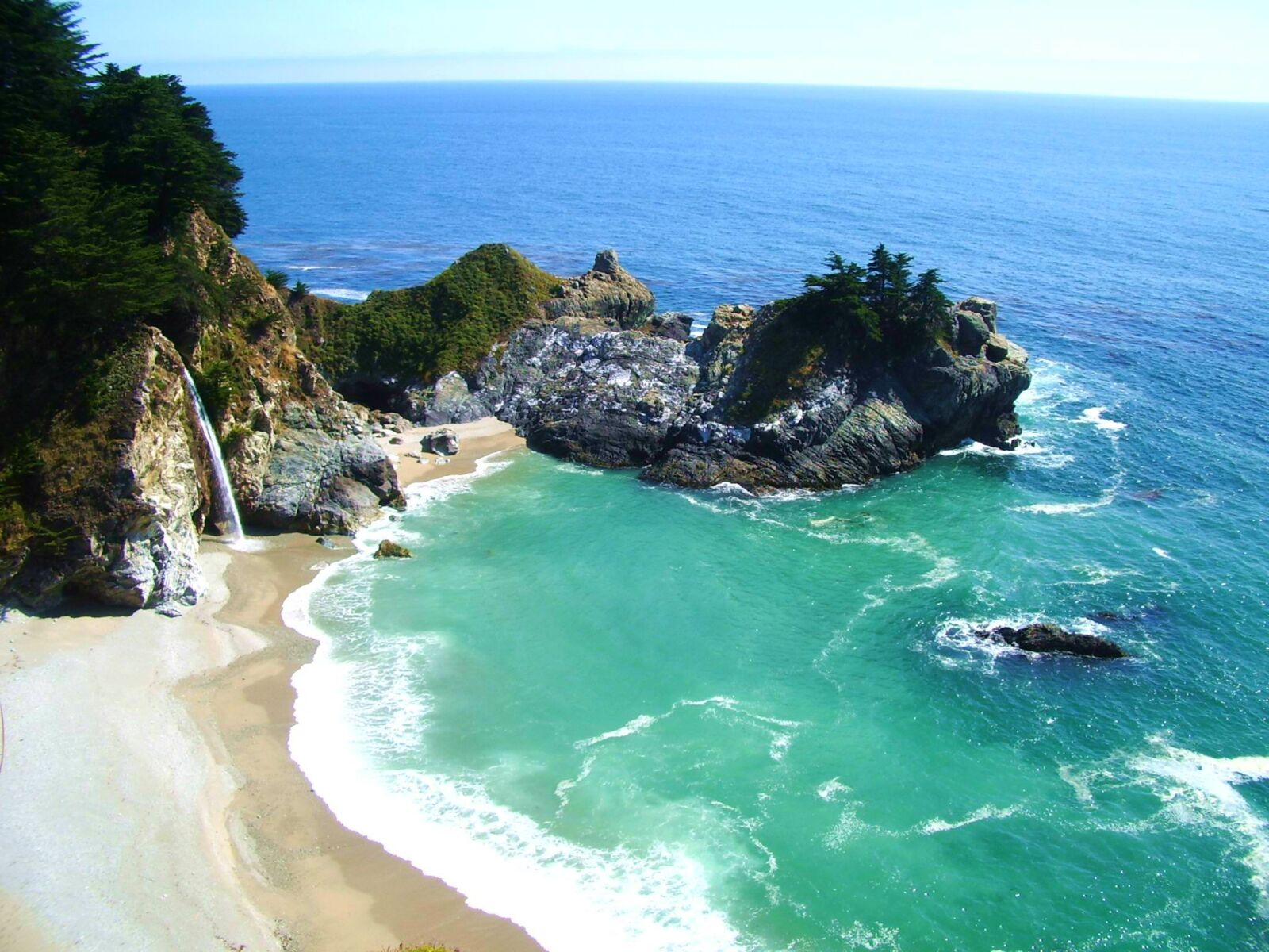 Pentax OPTIO S40 sample photo. Mcway falls, big sur photography