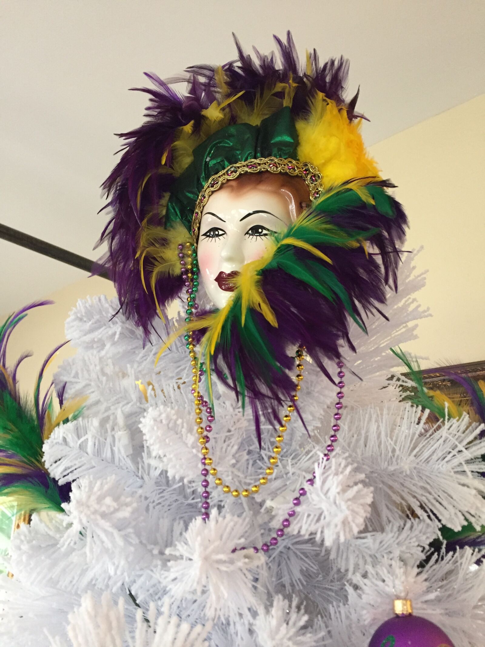 Apple iPhone 6 sample photo. Mardi gras, tree decorations photography