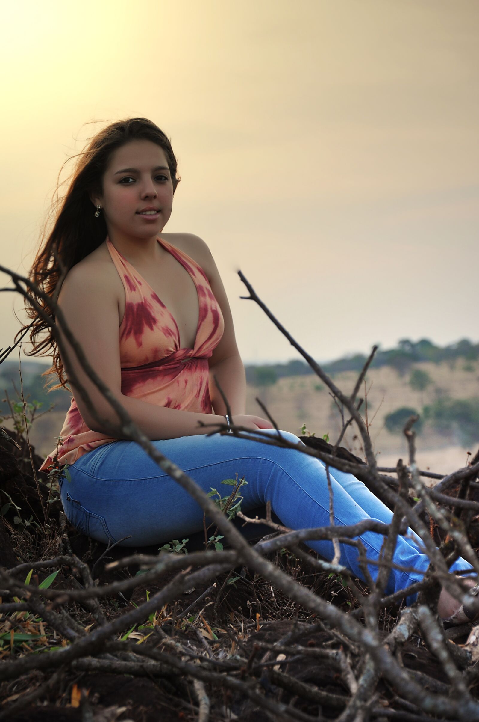 Nikon D90 sample photo. Woman, girl, sticks photography