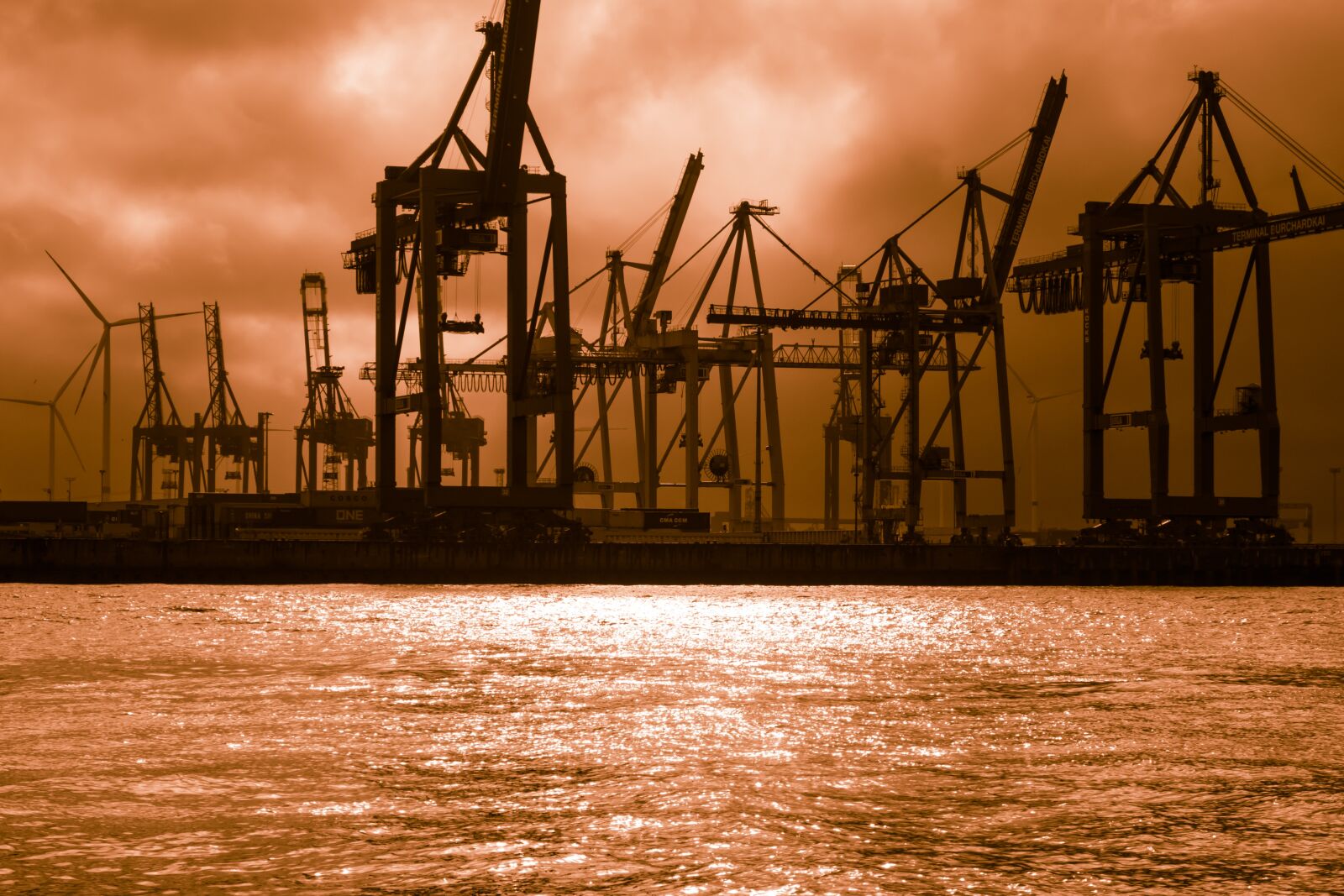 Canon PowerShot G3 X sample photo. Container cranes, docks, light photography