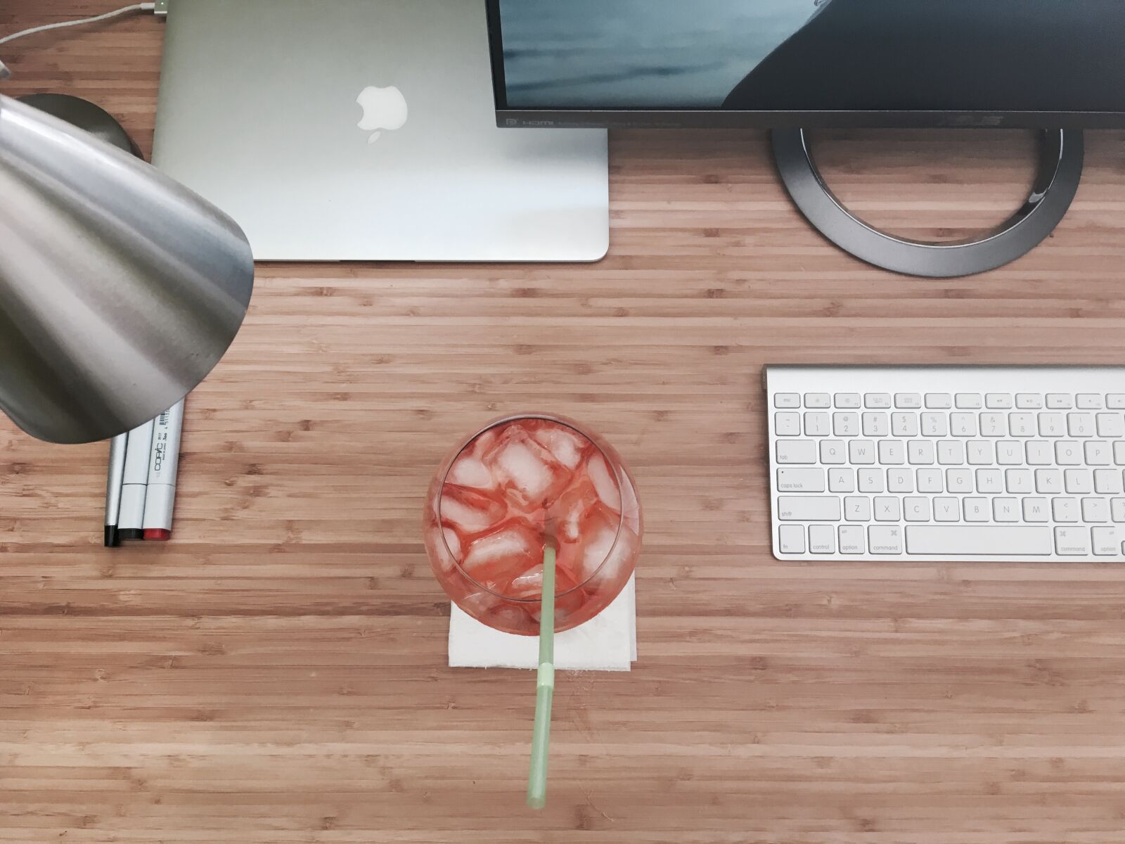Apple iPhone 6s sample photo. Desk, macbook, monitor photography