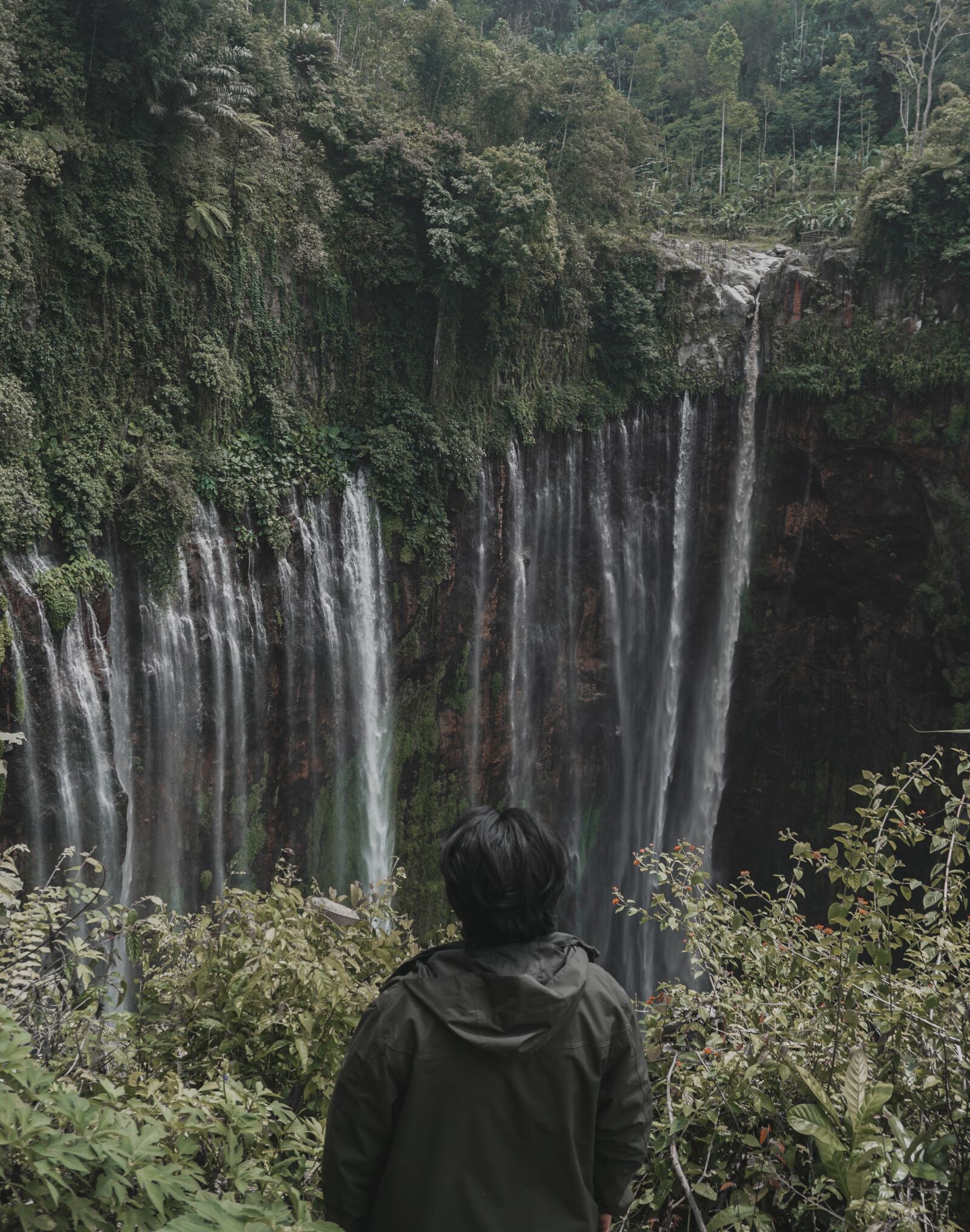 Sony E 16-50mm F3.5-5.6 PZ OSS sample photo. Waterfall, fog, indonesian photography