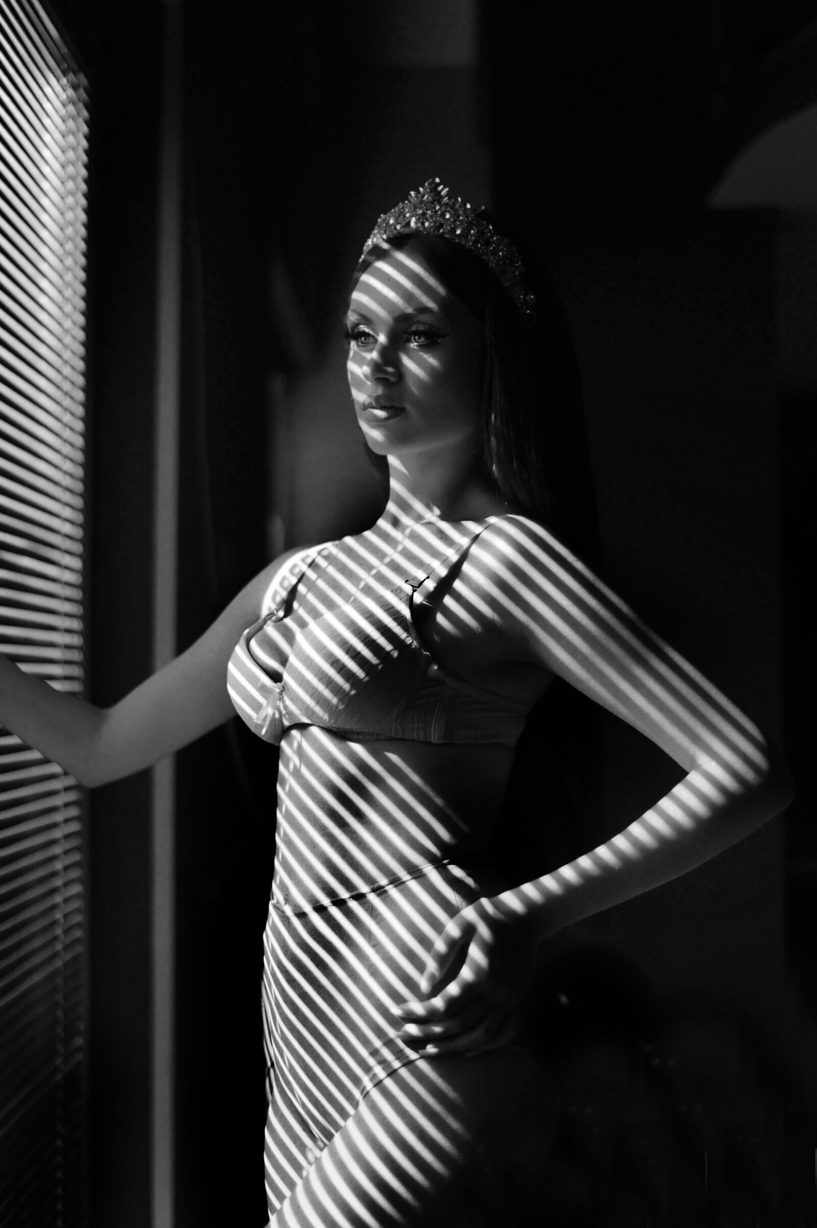Nikon D700 sample photo. Black white, queen, adult photography