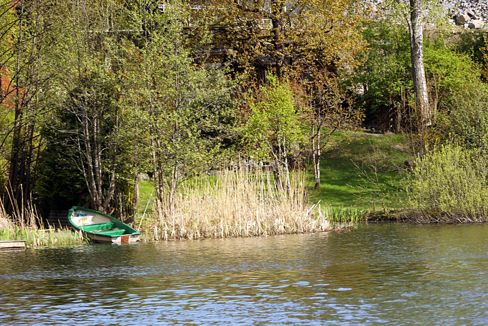 Canon EOS R sample photo. Water, boat, lake photography
