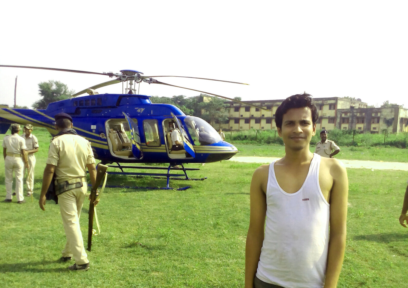 Micromax Canvas Spark sample photo. Helicopter photography
