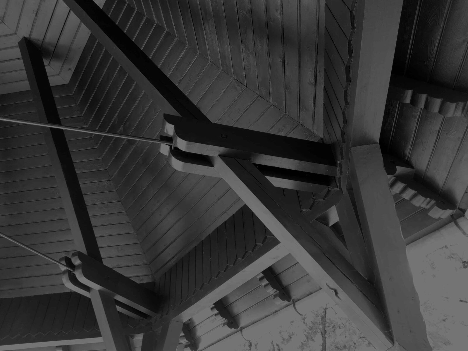 Lenovo S60-A sample photo. Roof, wood, architecture, monochrome photography