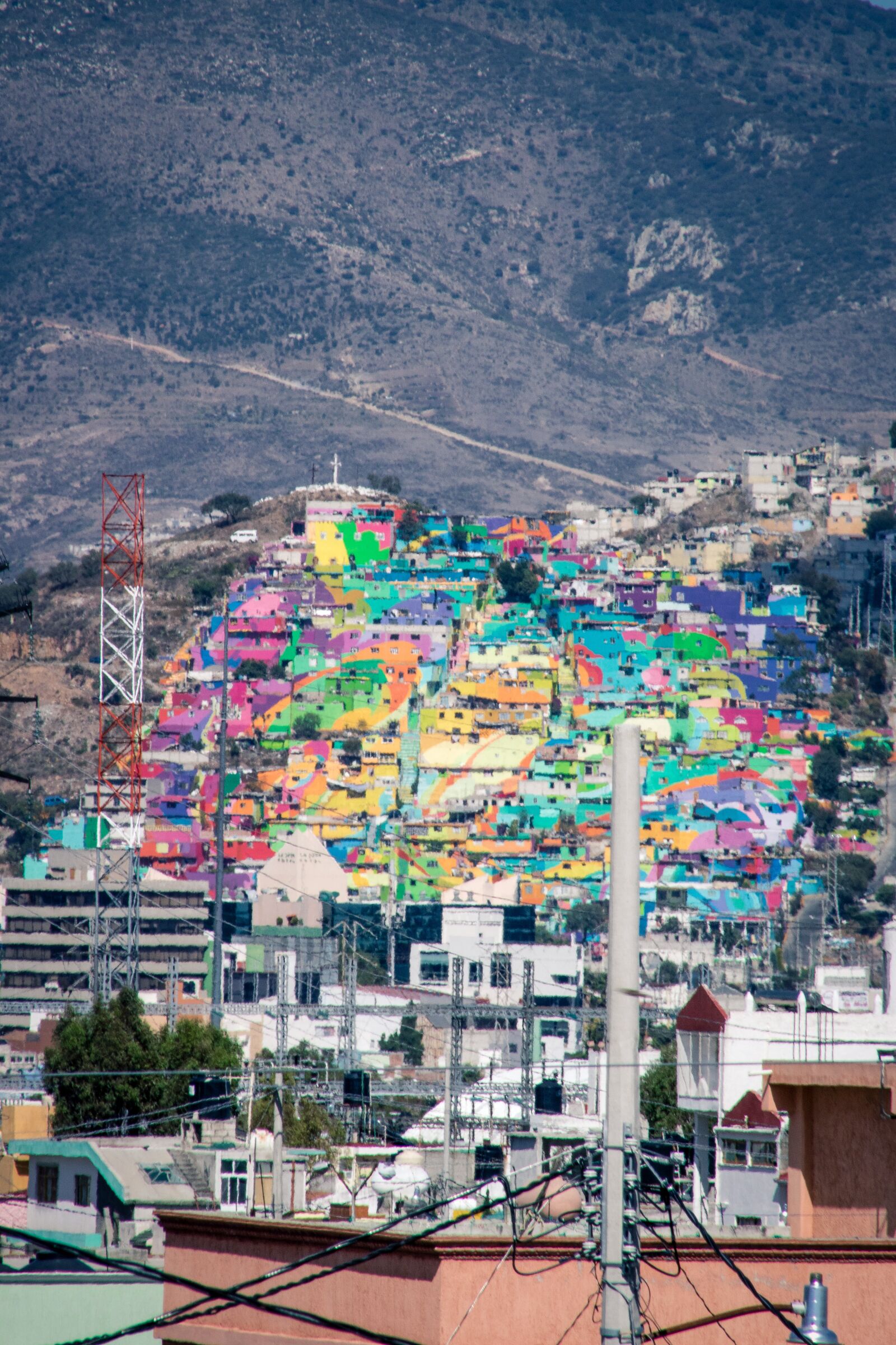 Canon EOS 760D (EOS Rebel T6s / EOS 8000D) + Canon EF 75-300mm f/4-5.6 sample photo. Mexico, hill, colorful photography