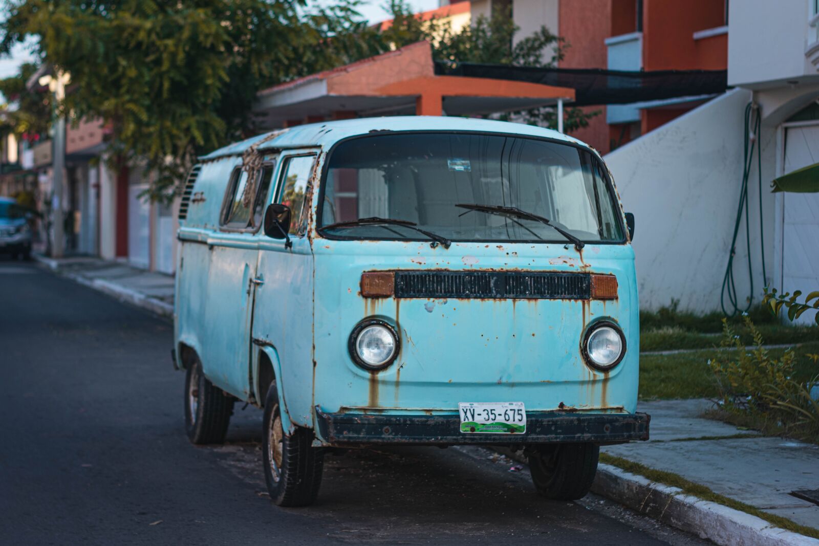Nikon D3400 sample photo. Blue, vintage, car photography