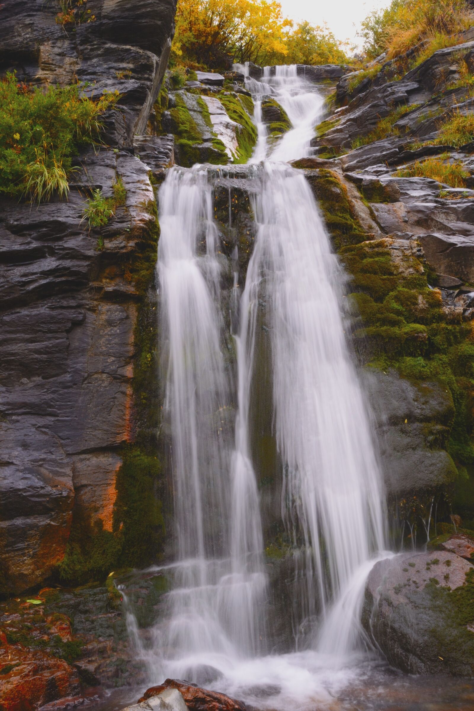 Nikon D3100 sample photo. Waterfall, moss, water photography
