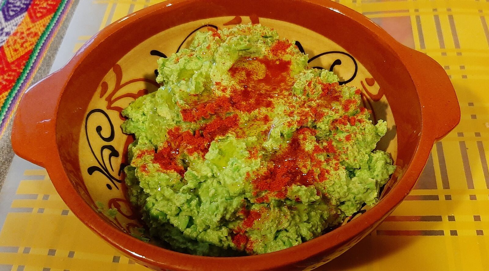 Samsung Galaxy A50 sample photo. Recipe, hummus, green peas photography