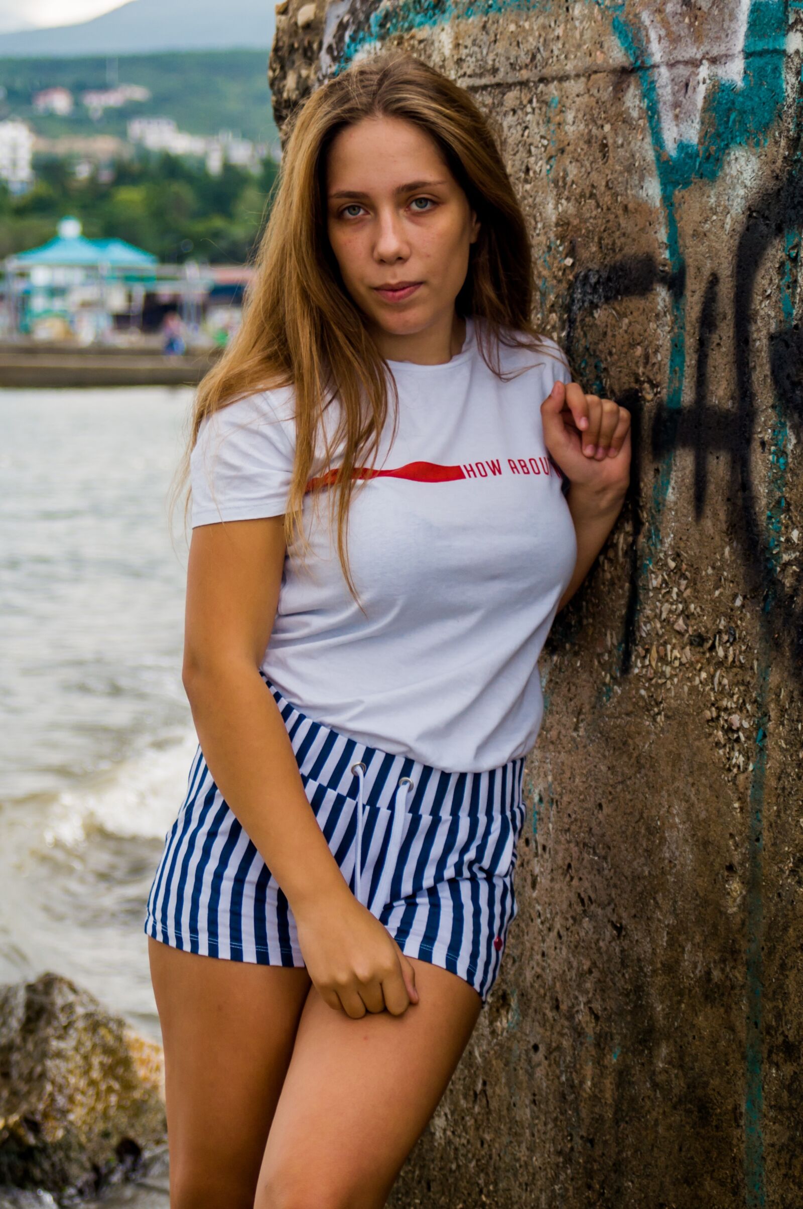 Nikon D90 sample photo. Girl, sea, beach photography