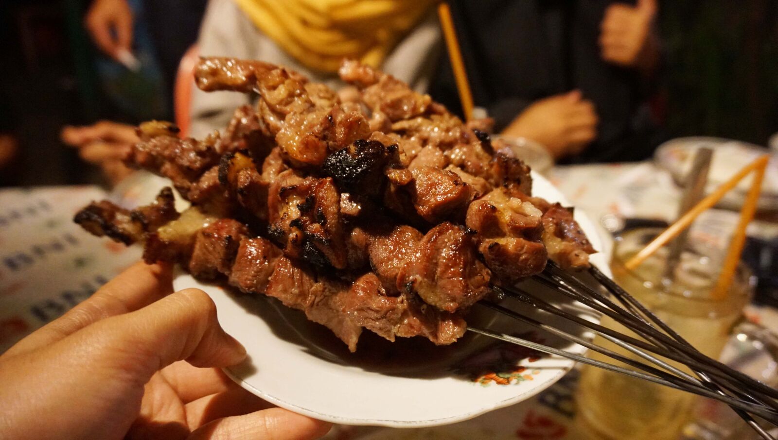 Sony a6300 sample photo. Goat satay, satay, sate photography