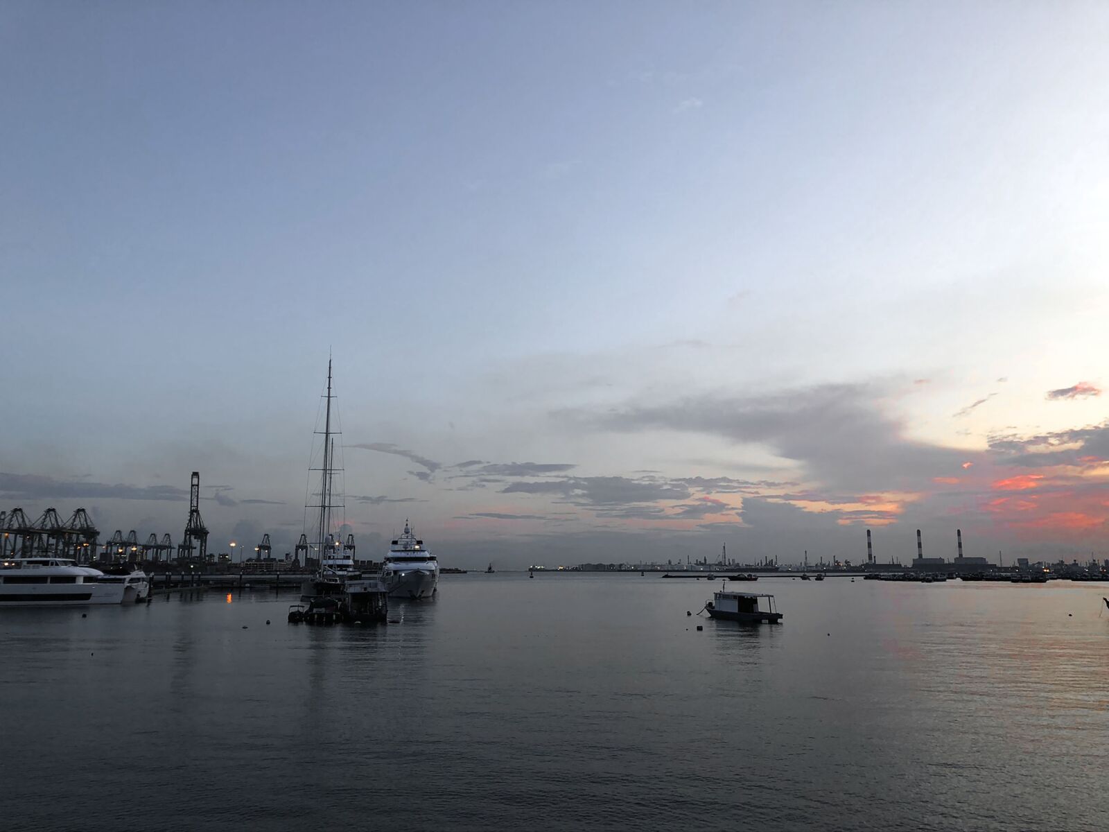 Apple iPhone 8 Plus sample photo. Westcoast singapore, shipyard, sunset photography