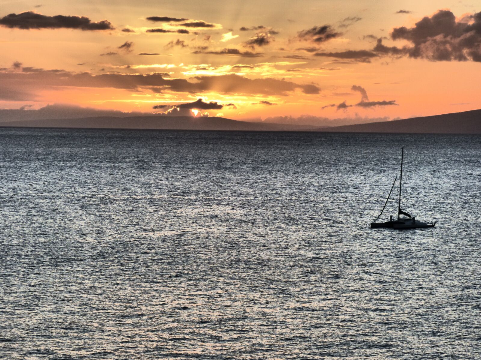 Panasonic Lumix DMC-FZ70 sample photo. Sunset, boat, ocean photography