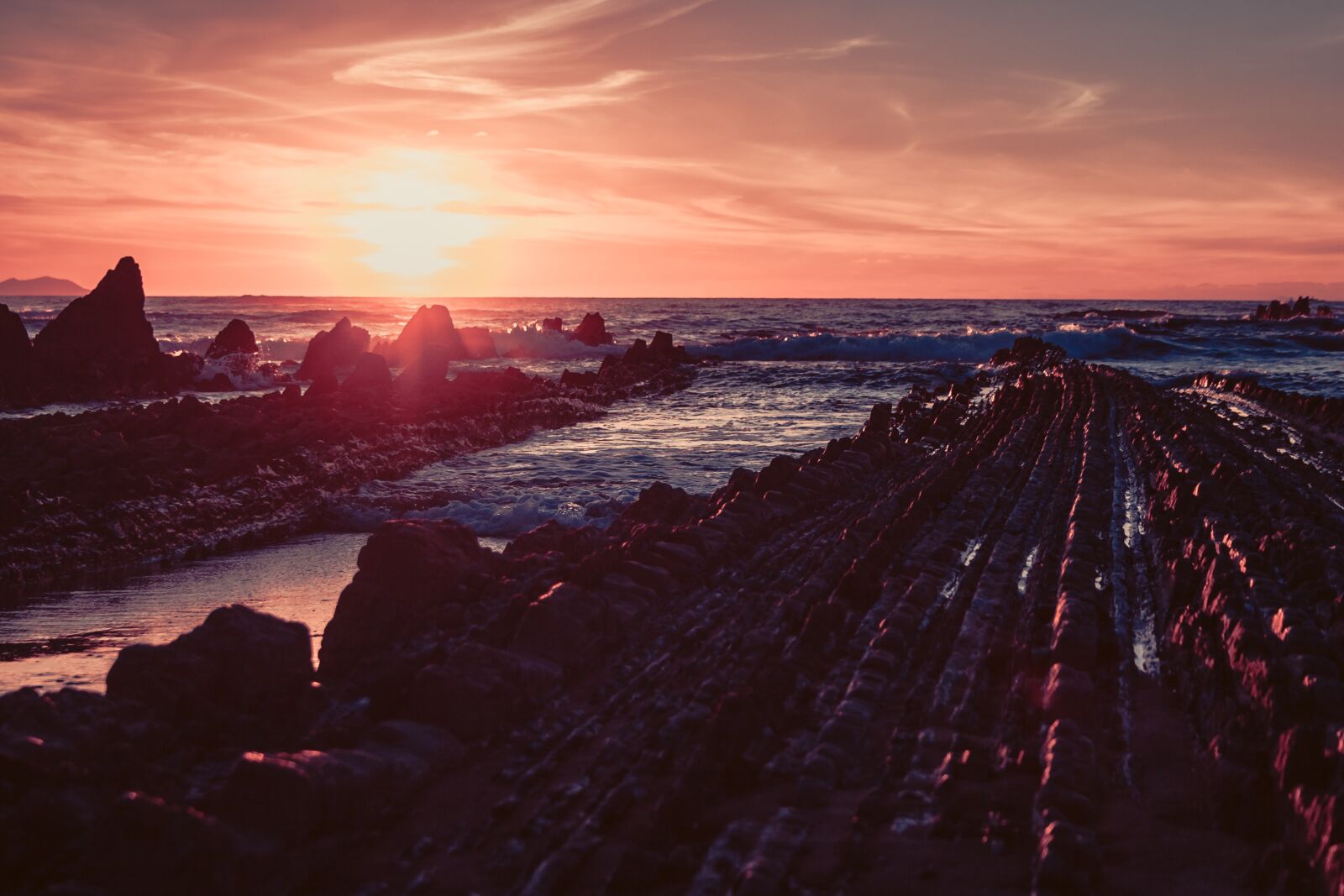 Canon EF-S 18-55mm F3.5-5.6 II sample photo. Sunset, spain, sea photography