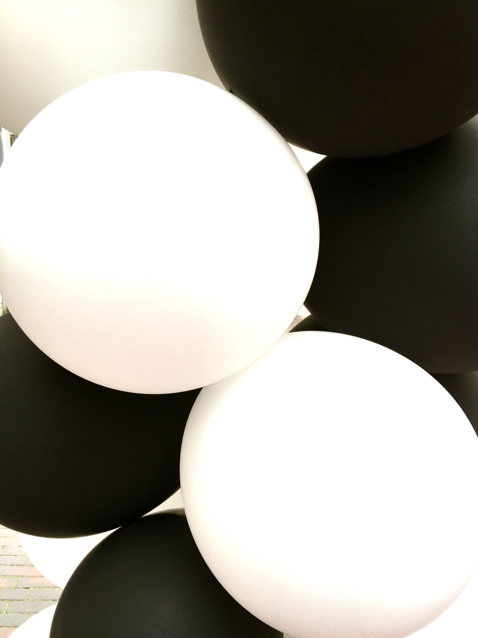Apple iPhone 6 sample photo. Balloons, black, black white photography