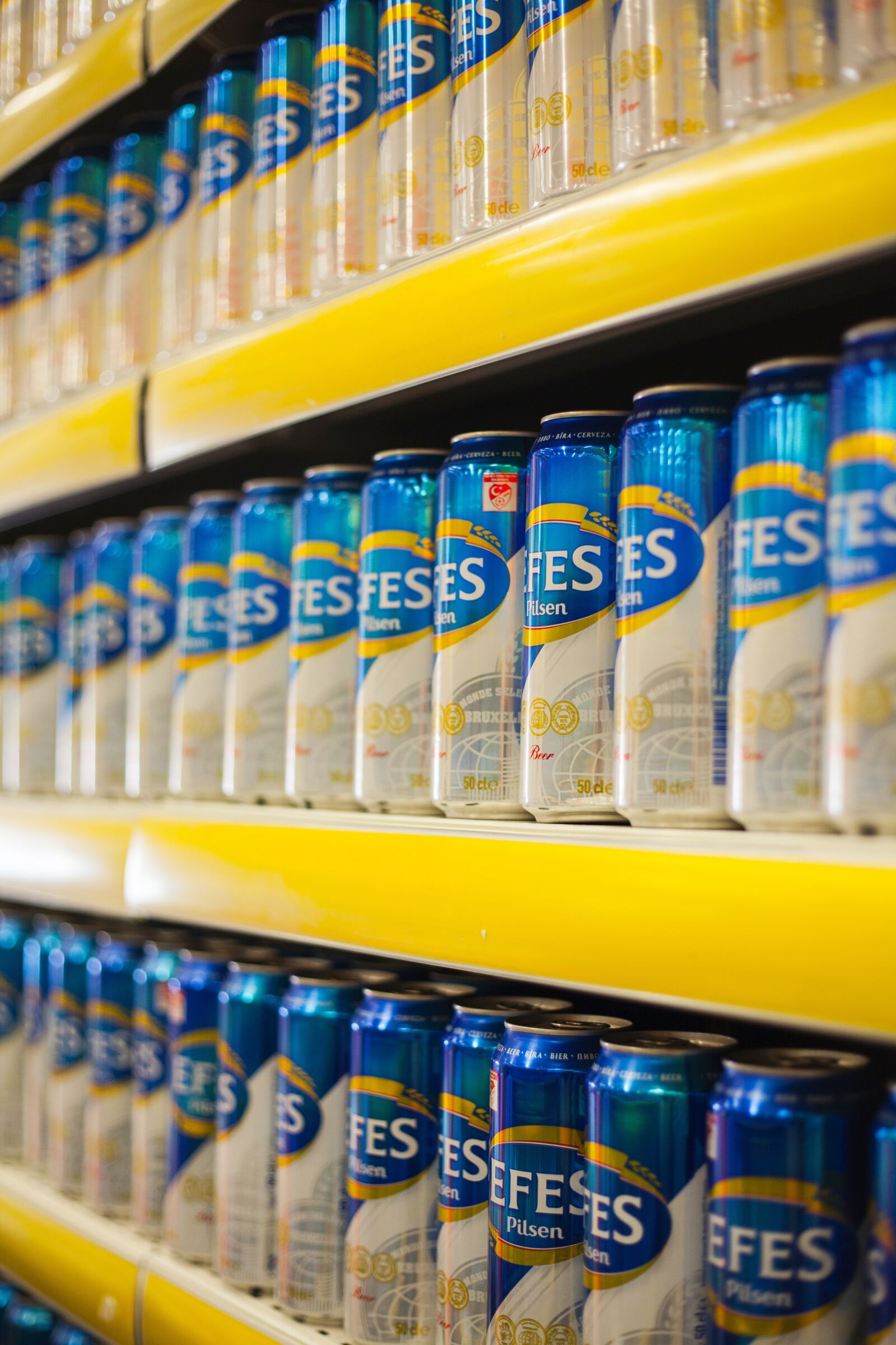 Canon EF 50mm F1.8 II sample photo. Efes, beer, box photography