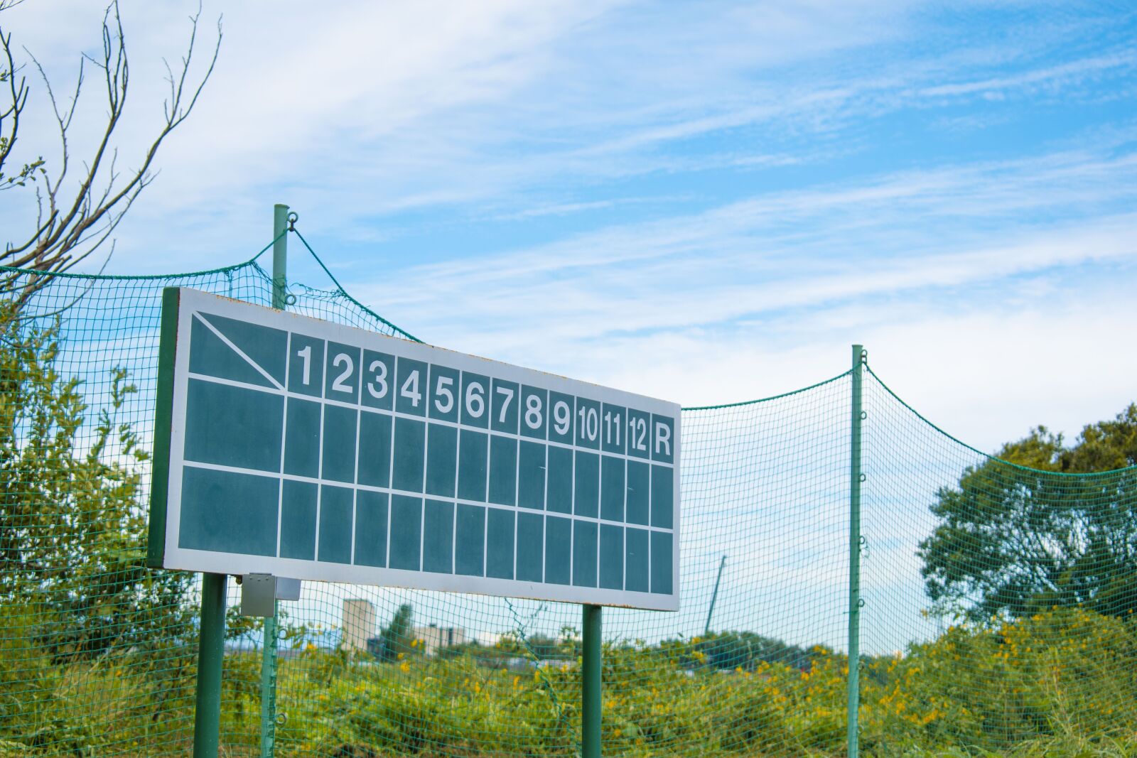 Nikon D3500 sample photo. The scoreboard, sports, baseball photography