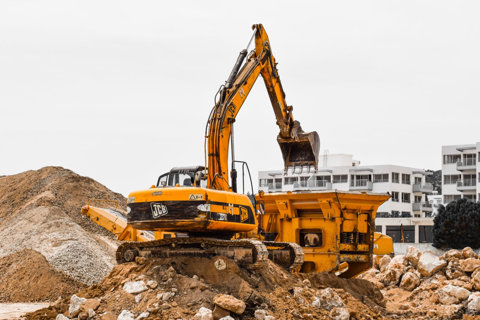 Nikon D3300 sample photo. Construction site, heavy machines photography