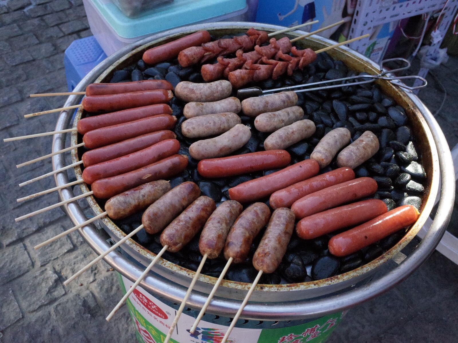 GR Lens sample photo. Sausage, fire, bbq photography