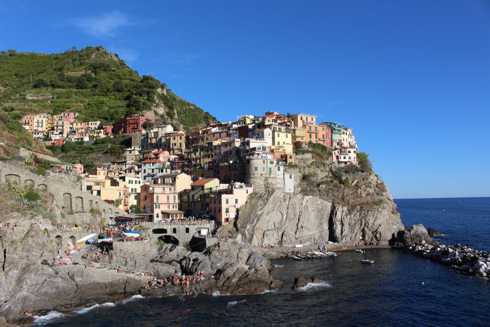 Canon EOS 100D (EOS Rebel SL1 / EOS Kiss X7) sample photo. Italy, sea, houses photography