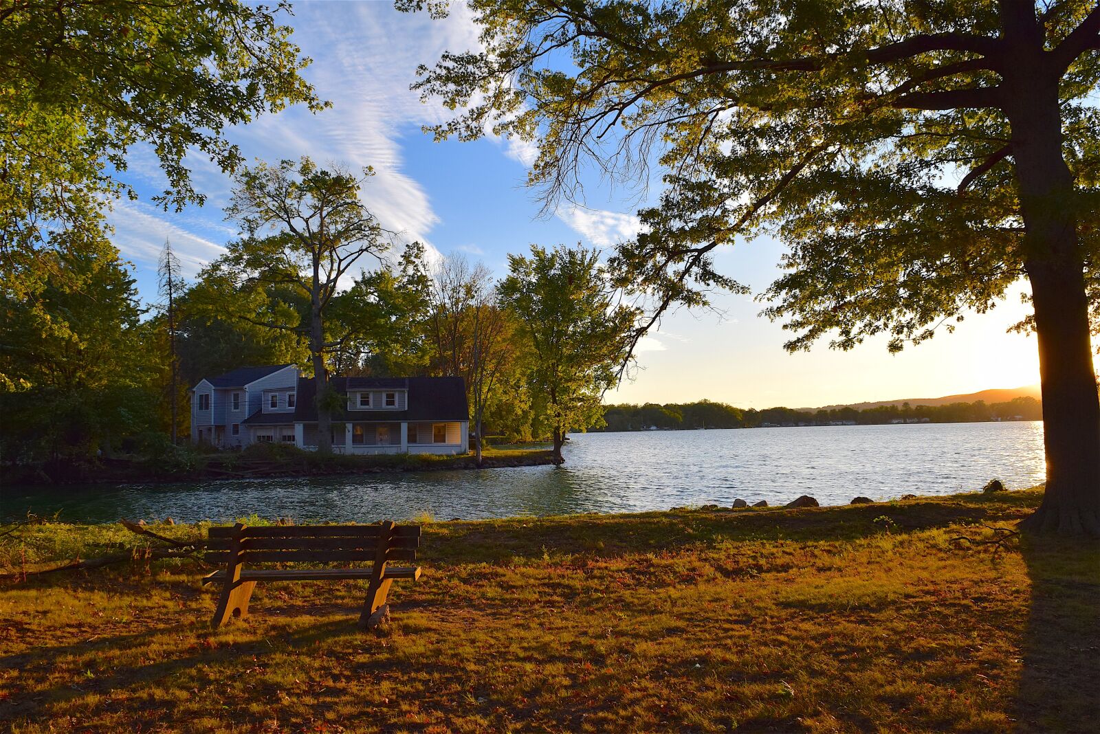 Nikon D3300 sample photo. Sunset, tree, lake photography