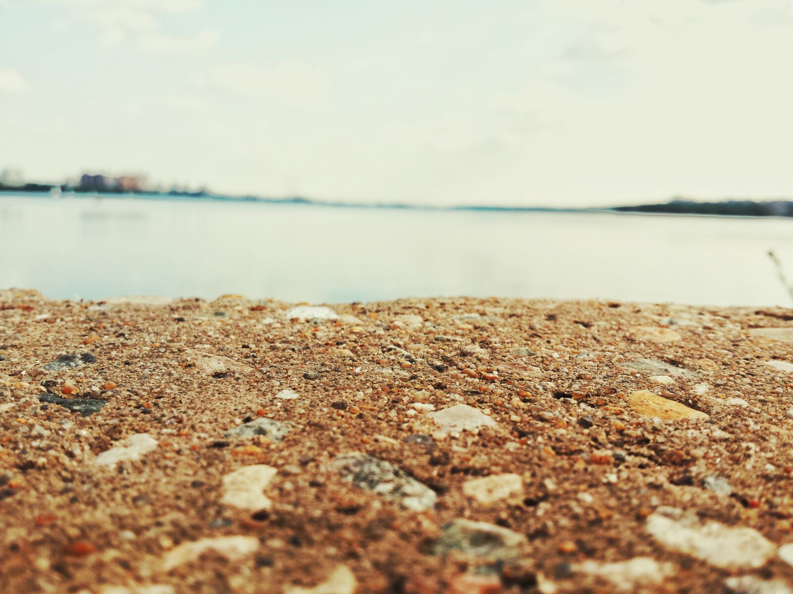 Samsung Galaxy S4 sample photo. Concrete, river, sand, shore photography