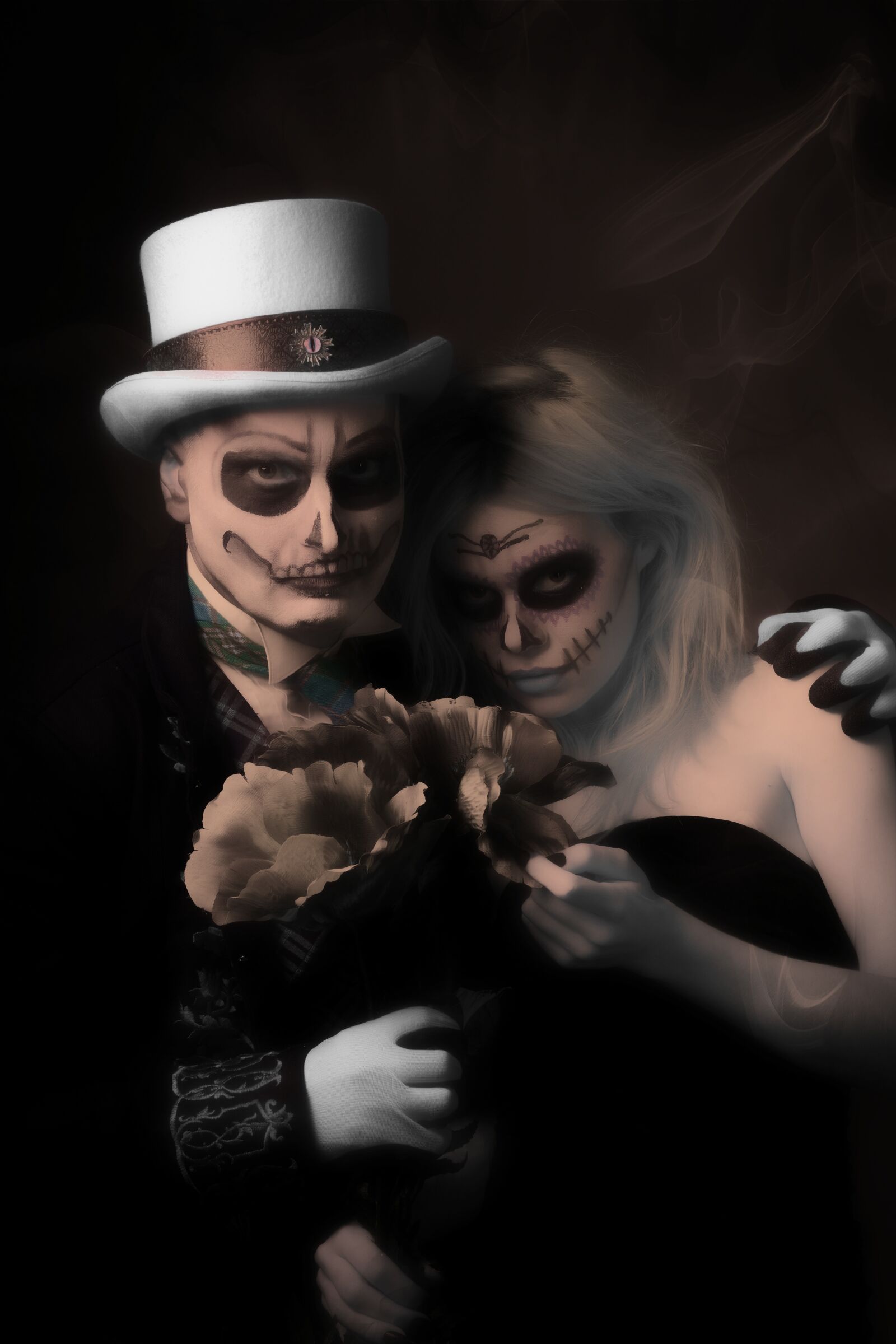 Nikon D7100 sample photo. Haloween, make-up, couple photography