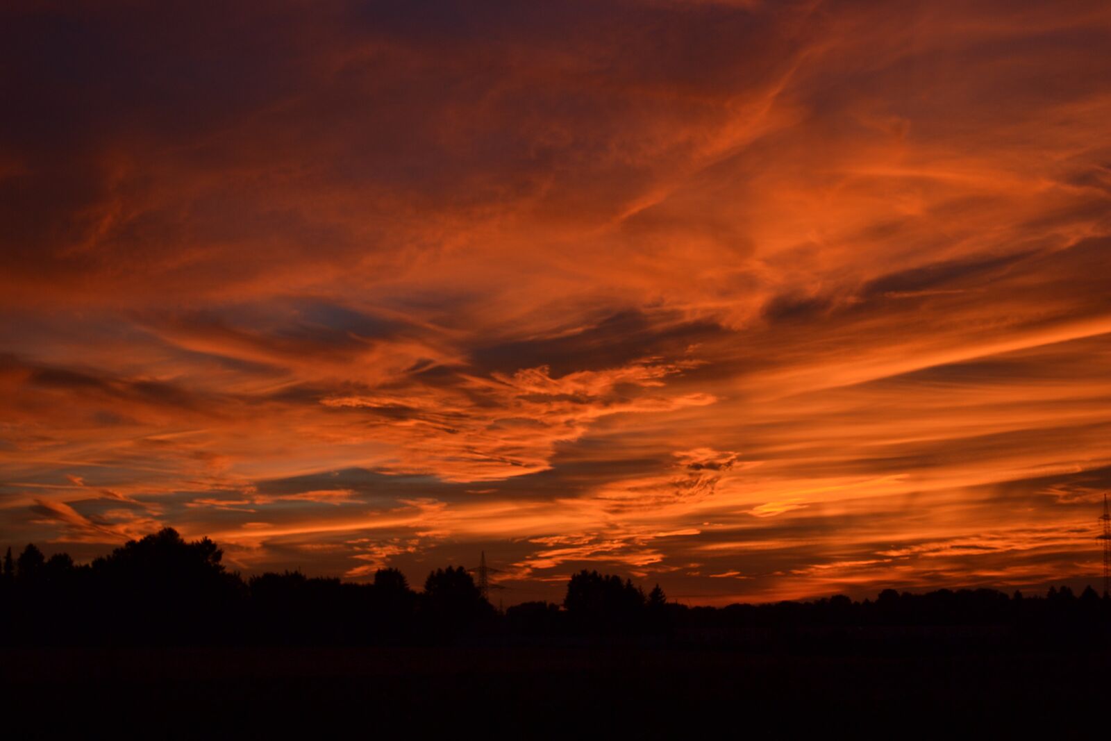Nikon D3100 sample photo. Sunset, clouds, red photography