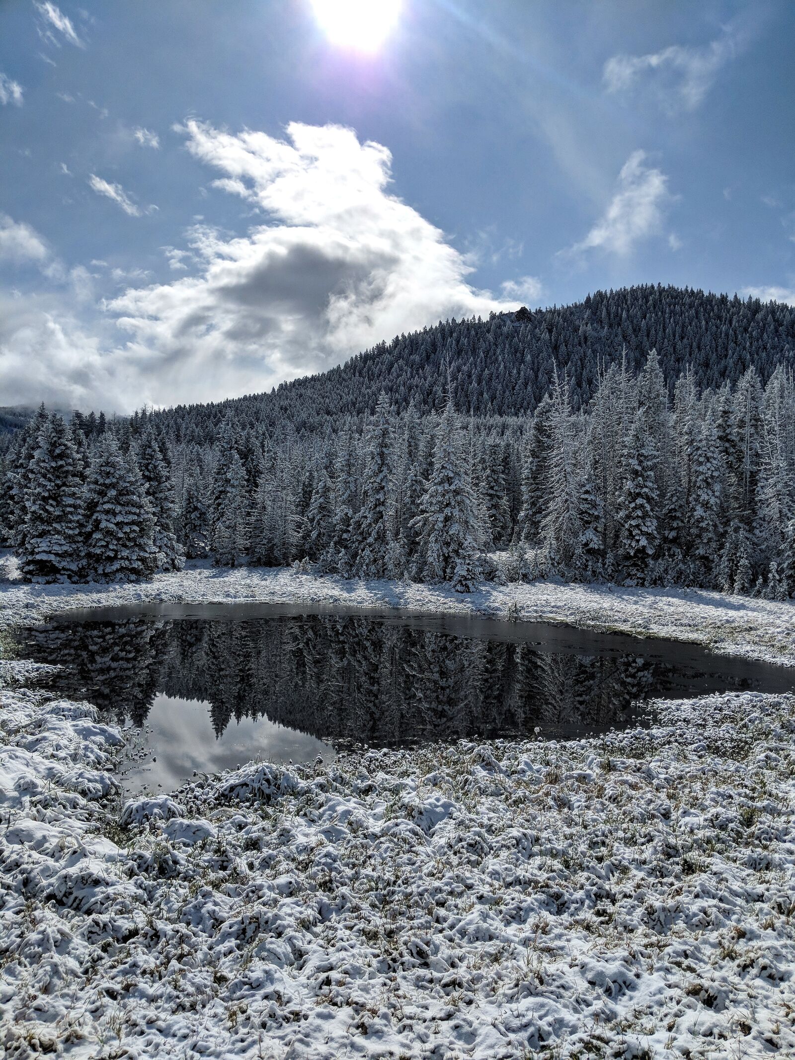 Google Pixel 2 sample photo. Snow, mountains, winter photography